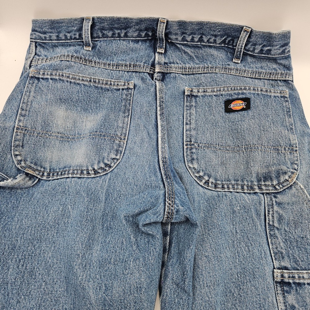 Dickies Mens Relaxed Fit Carpenter Jeans Blue Denim 34x32 1993SNB Workwear - Picture 8 of 12